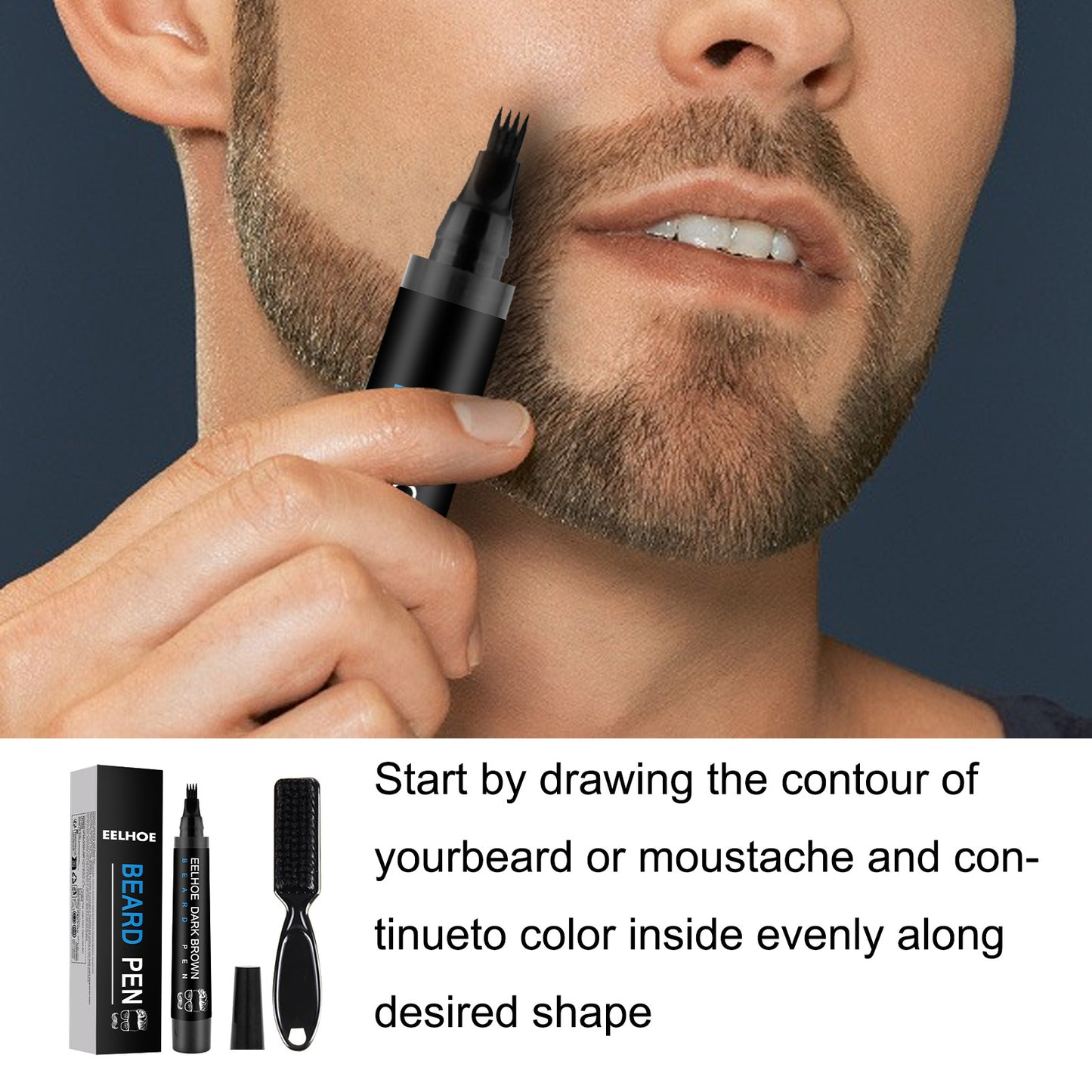 Bartfarbstift für Korrekturen- Beard Refill Pen Kit Men