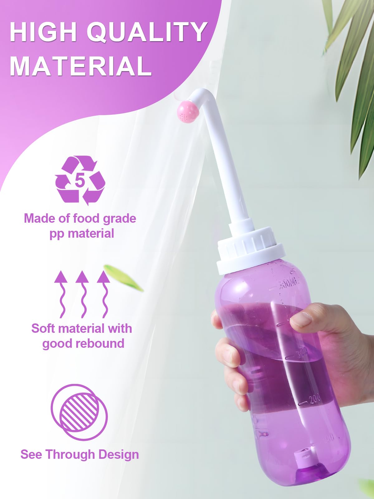 Vaginal & Po Dusche -  500ML Vaginaldusche mit 2 Düsen, Intimdusche, (Wochenbett)