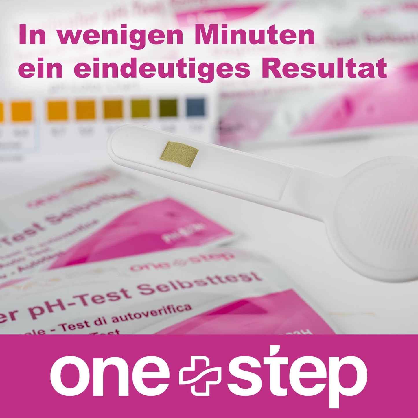 5 x One+Step vaginaler pH-Test I Zur Früherkennung bakterieller Infektionen I Schwangerschaftsvorsorge I Blasensprung I Bakterielle Vaginose I Mit zusätzlicher Farbkarte zum hygienischen Ablesen