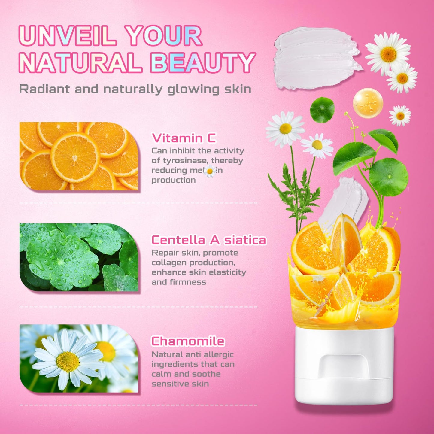 Intim Bleaching Creme - Whitening Cream - Bleichcreme Pigmentflecken Entferner - Aufhellungscreme Für Bikini Skin & Underarm - Snow Wh-i-te Cream mit Vitamin C, Centella Asiatica & Kamille