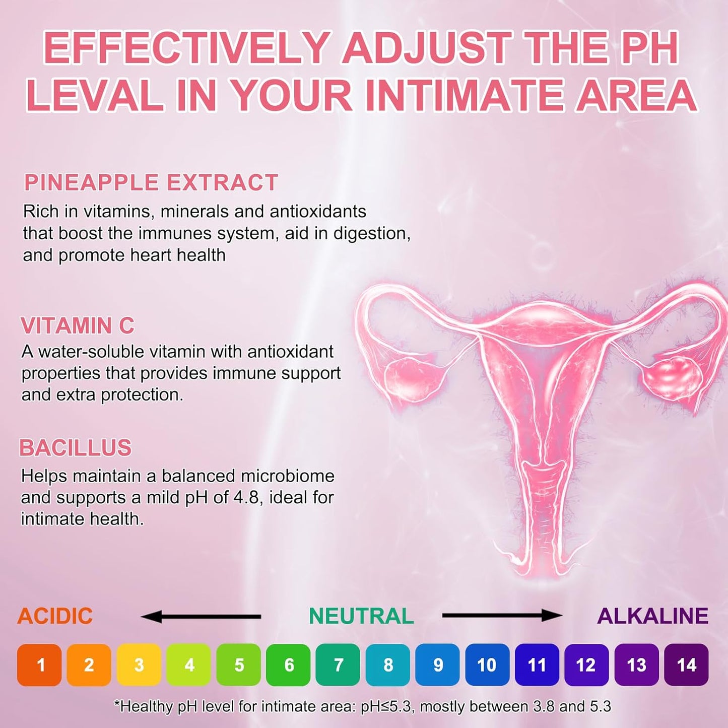 Premium Vaginale Probiotika Quelle Weibliche Gummies - Vaginal Health Supplement Weibliche Gummies für Frauen PH Balance, Immunstützung & Darmgesundheit, Ananas Geschmack Glutenfrei