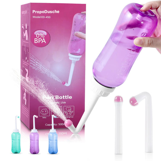Vaginal & Po Dusche -  500ML Vaginaldusche mit 2 Düsen, Intimdusche, (Wochenbett)