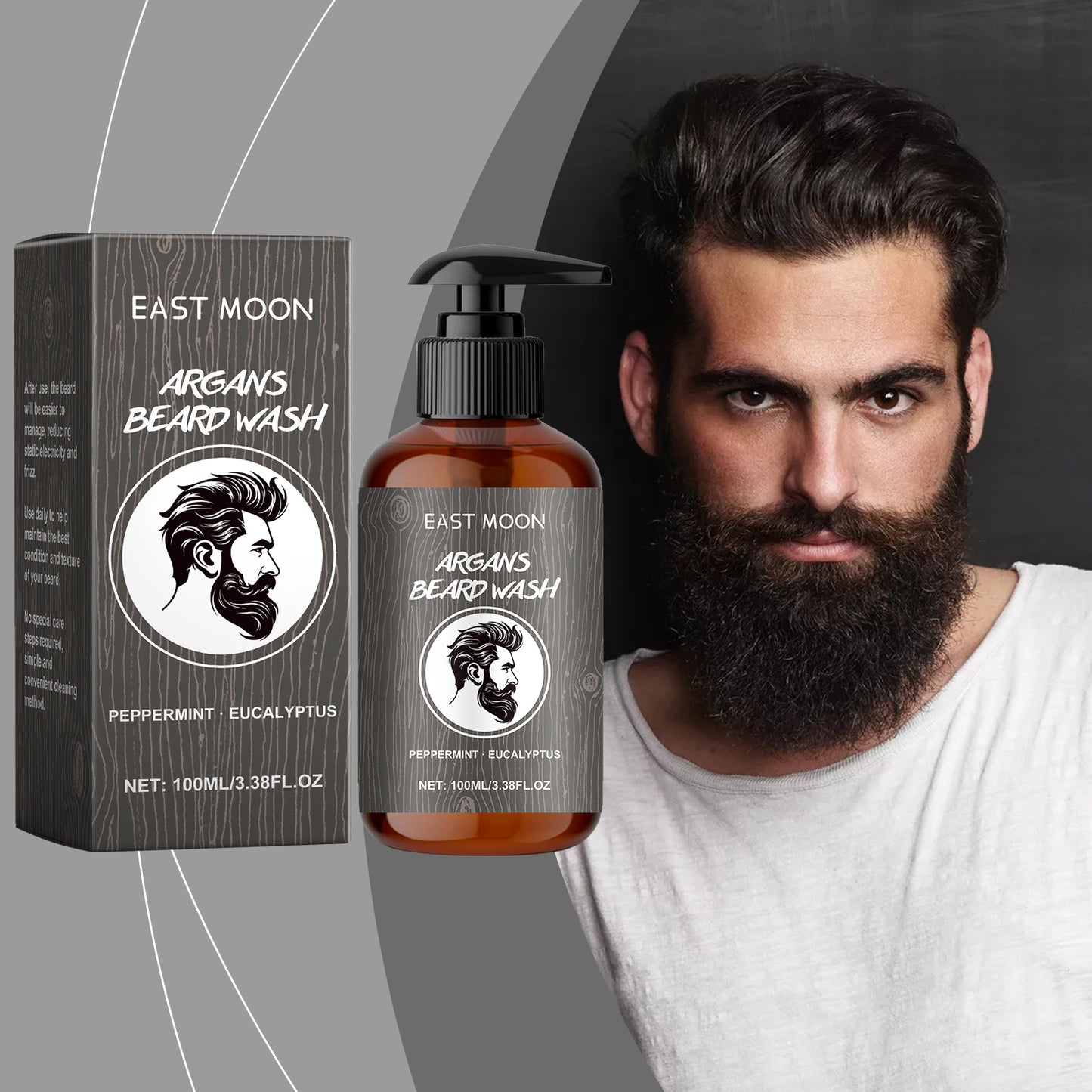 Männer Feuchtigkeitsshampoo Bart&-Hair Shampoo East Moon